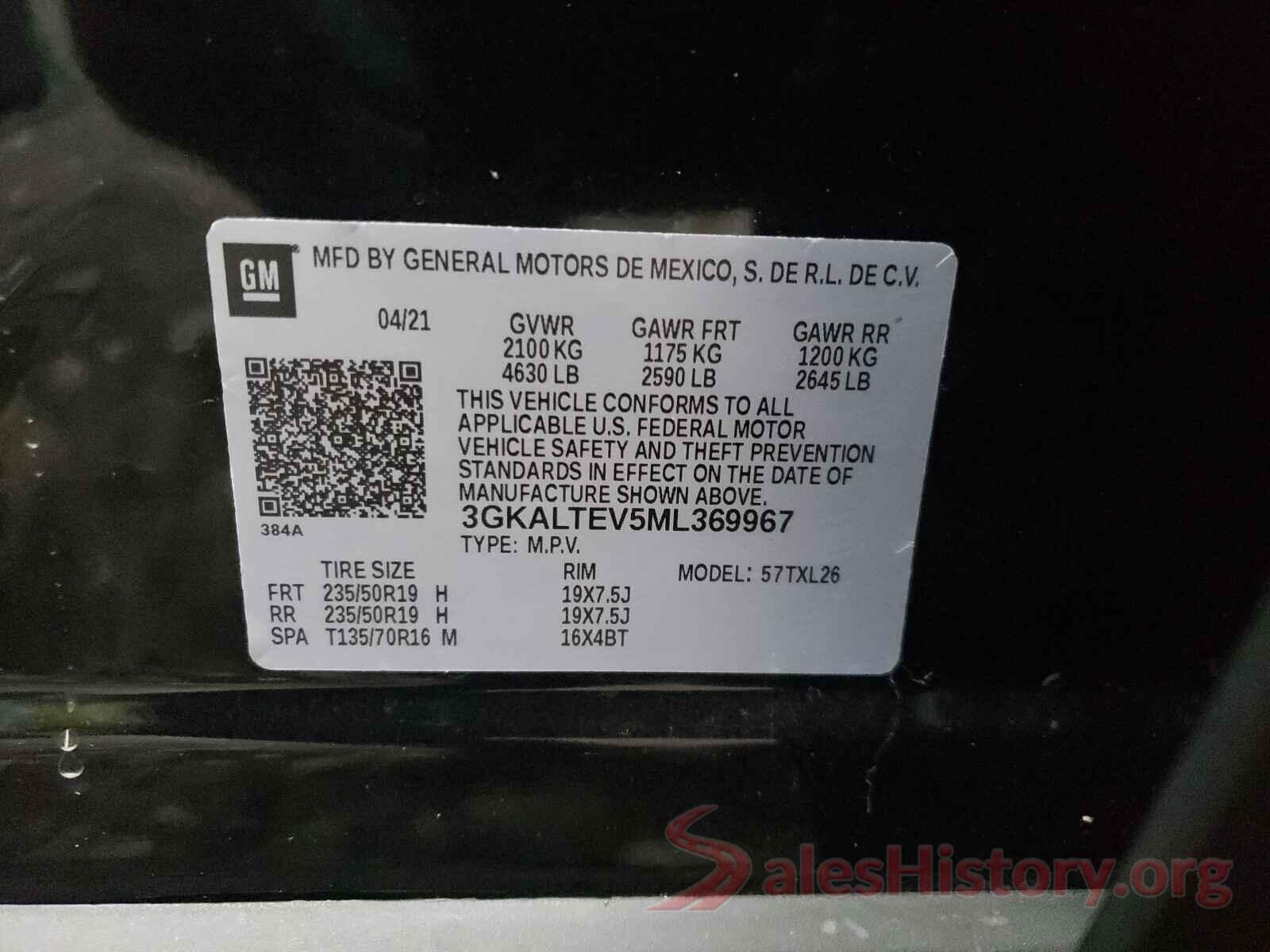 3GKALTEV5ML369967 2021 GMC TERRAIN