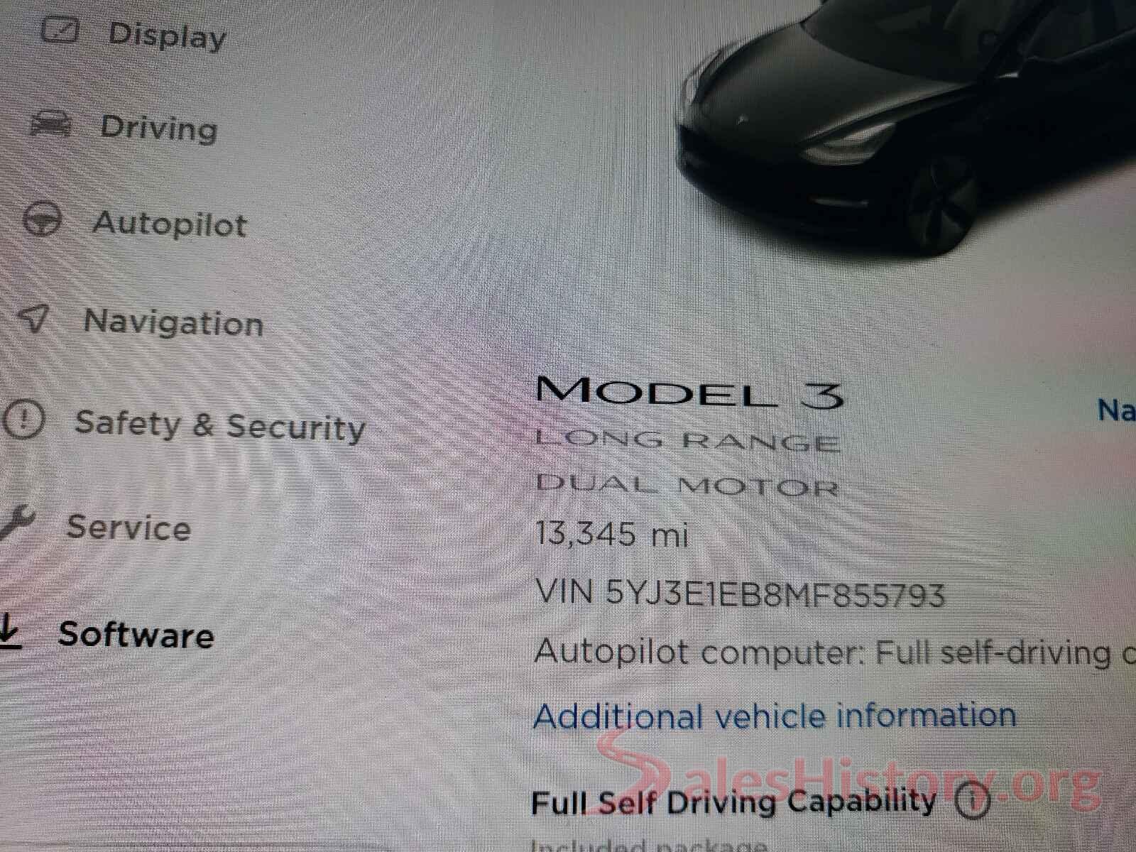 5YJ3E1EB8MF855793 2021 TESLA MODEL 3