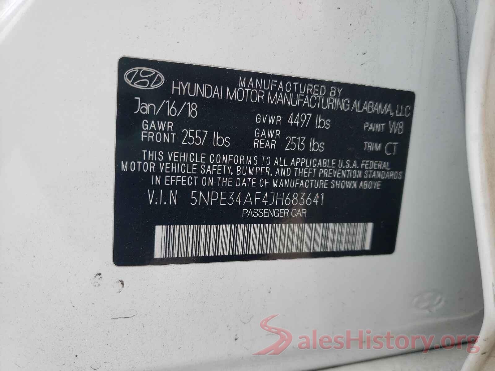 5NPE34AF4JH683641 2018 HYUNDAI SONATA