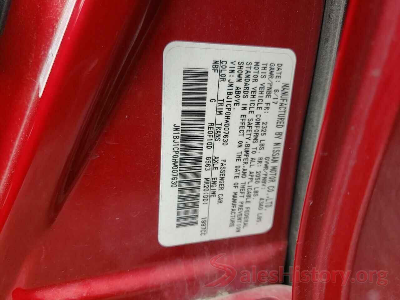 JN1BJ1CP0HW007630 2017 NISSAN ROGUE