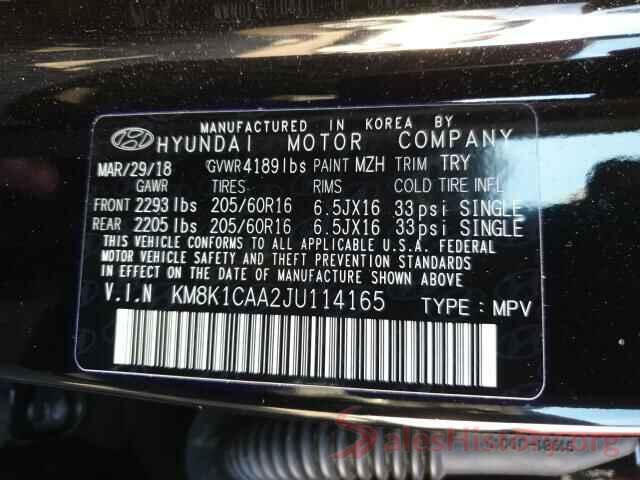 KM8K1CAA2JU114165 2018 HYUNDAI KONA