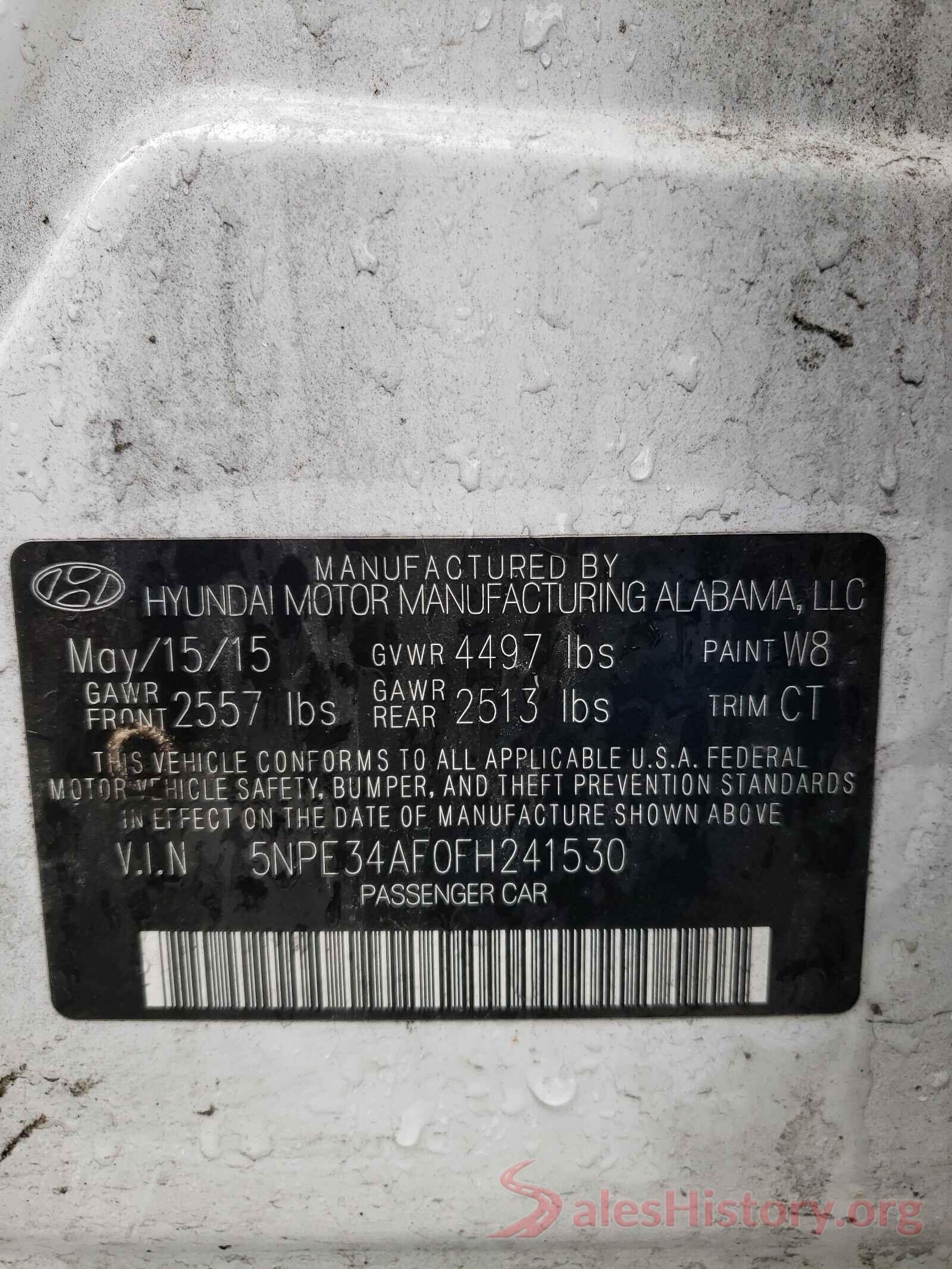 5NPE34AF0FH241530 2015 HYUNDAI SONATA