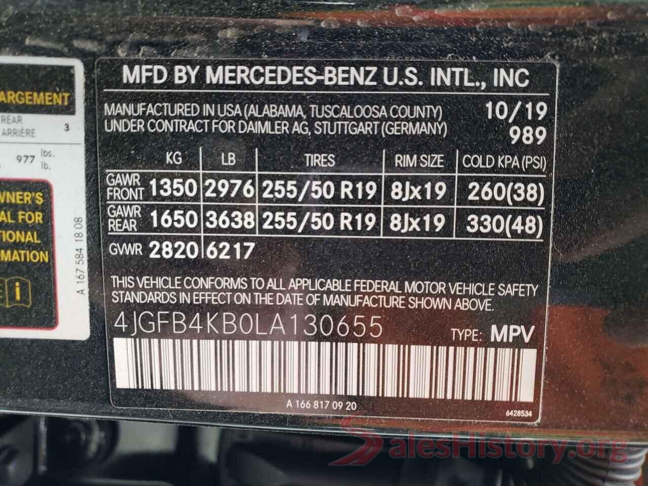 4JGFB4KB0LA130655 2020 MERCEDES-BENZ GLE-CLASS