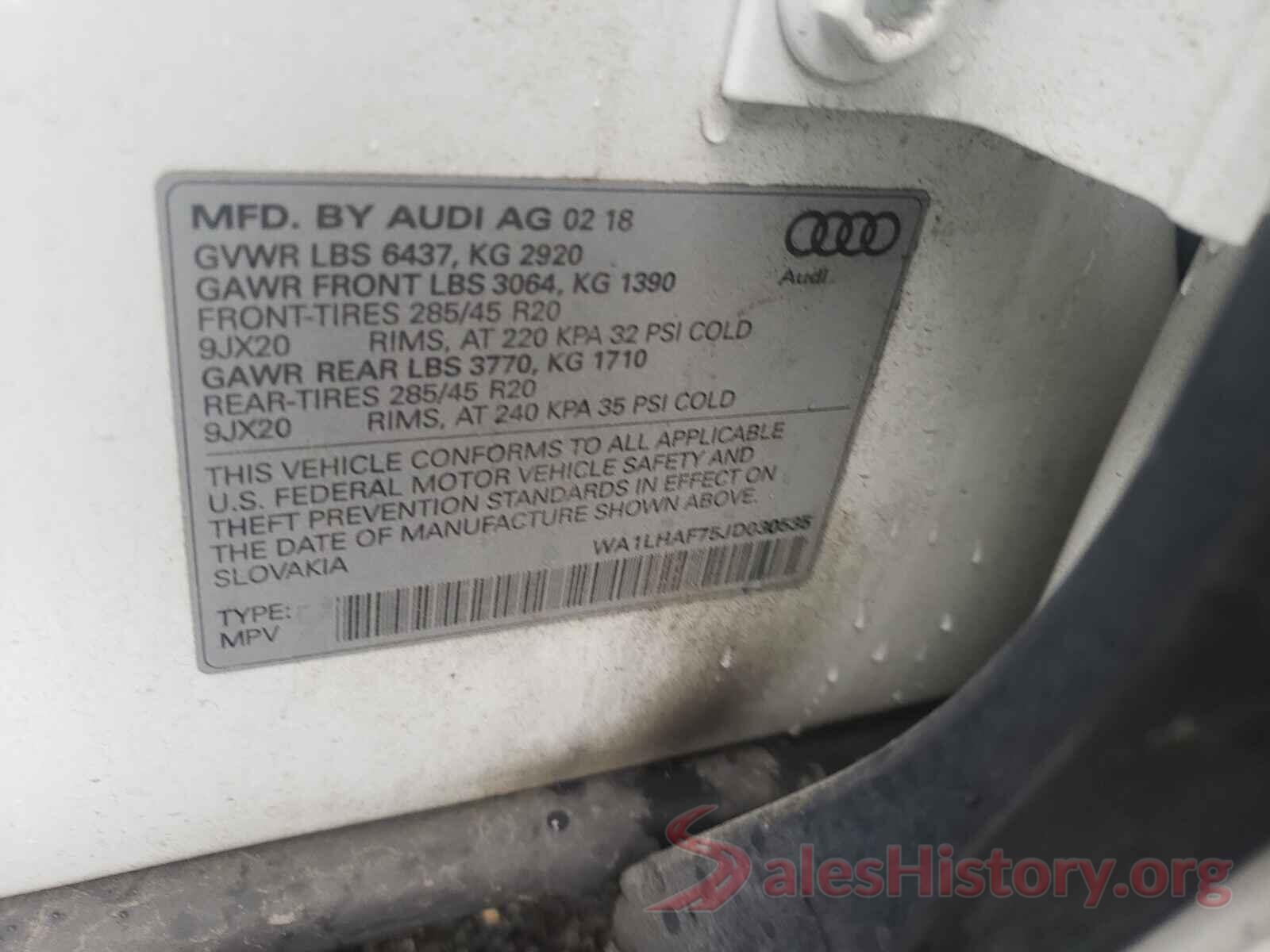 WA1LHAF75JD030535 2018 AUDI Q7