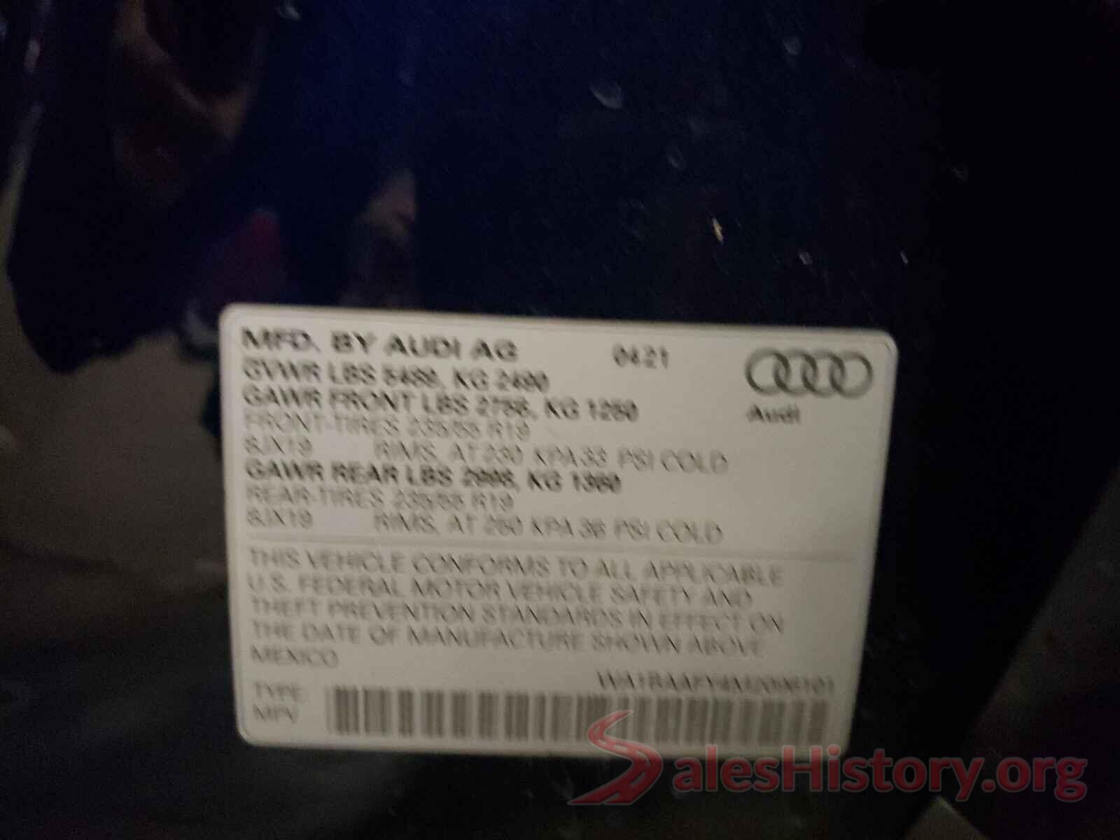 WA1BAAFY4M2096101 2021 AUDI Q5