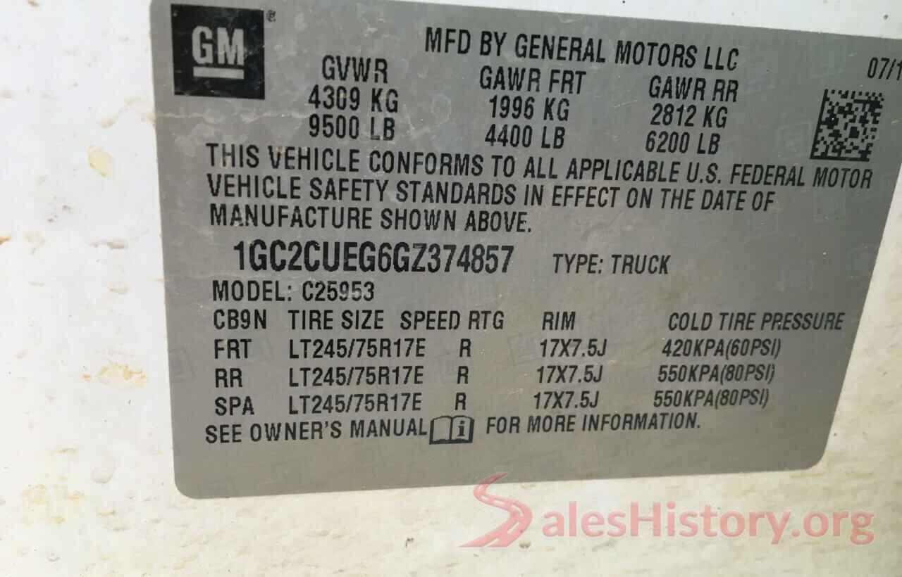 1GC2CUEG6GZ374857 2016 CHEVROLET SILVERADO