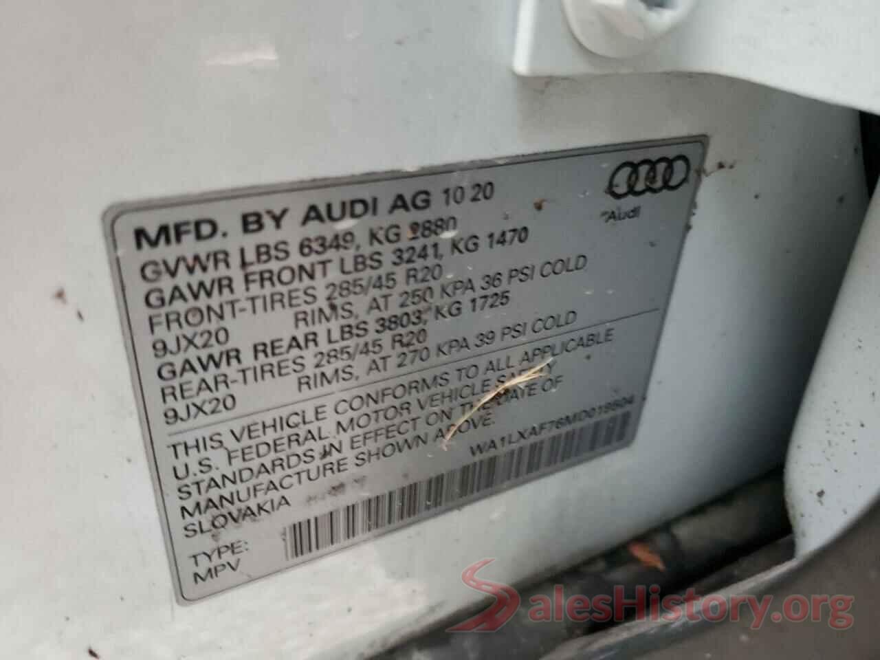 WA1LXAF76MD019504 2021 AUDI Q7