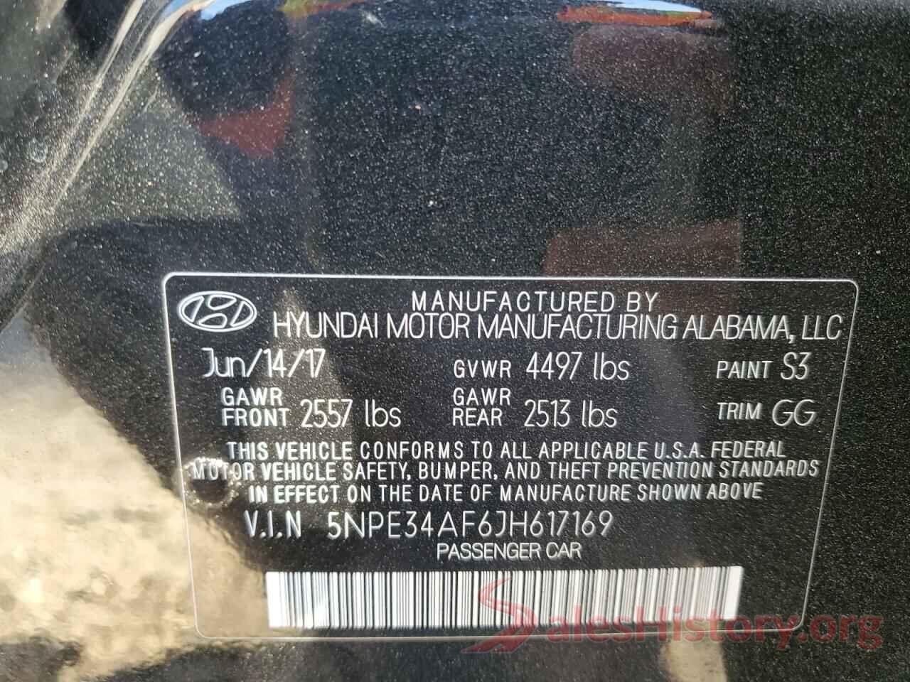 5NPE34AF6JH617169 2018 HYUNDAI SONATA