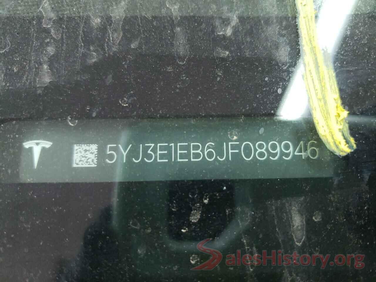 5YJ3E1EB6JF089946 2018 TESLA MODEL 3