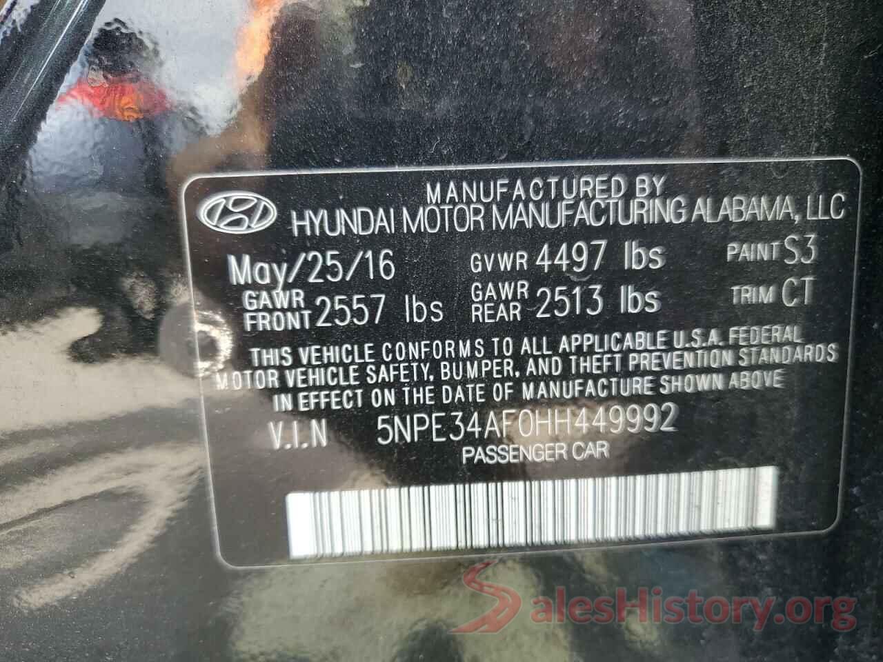 5NPE34AF0HH449992 2017 HYUNDAI SONATA