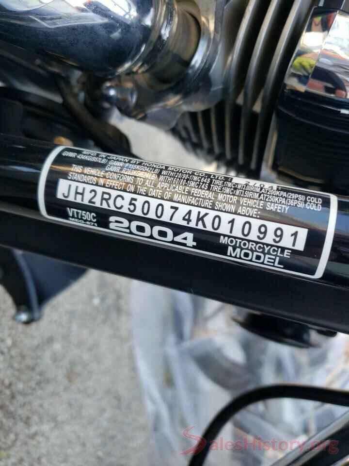 JH2RC50074K010991 2004 HONDA VT CYCLE