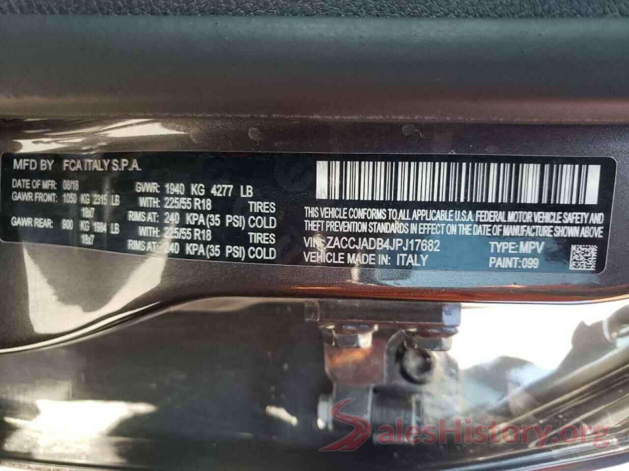 ZACCJADB4JPJ17682 2018 JEEP RENEGADE