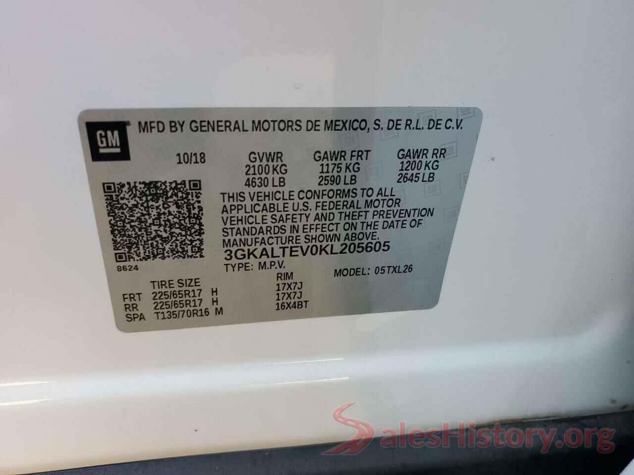 3GKALTEV0KL205605 2019 GMC TERRAIN