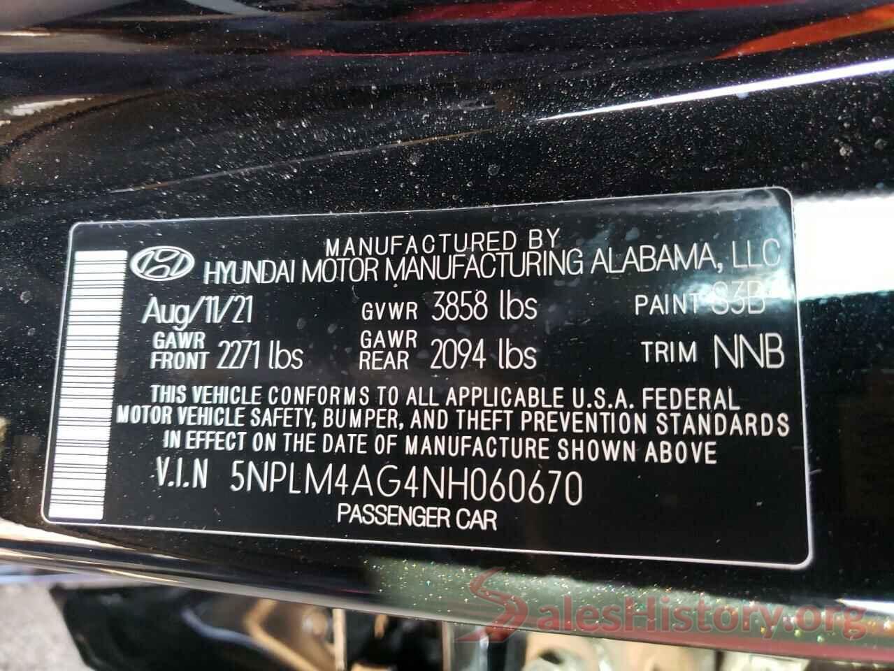 5NPLM4AG4NH060670 2022 HYUNDAI ELANTRA