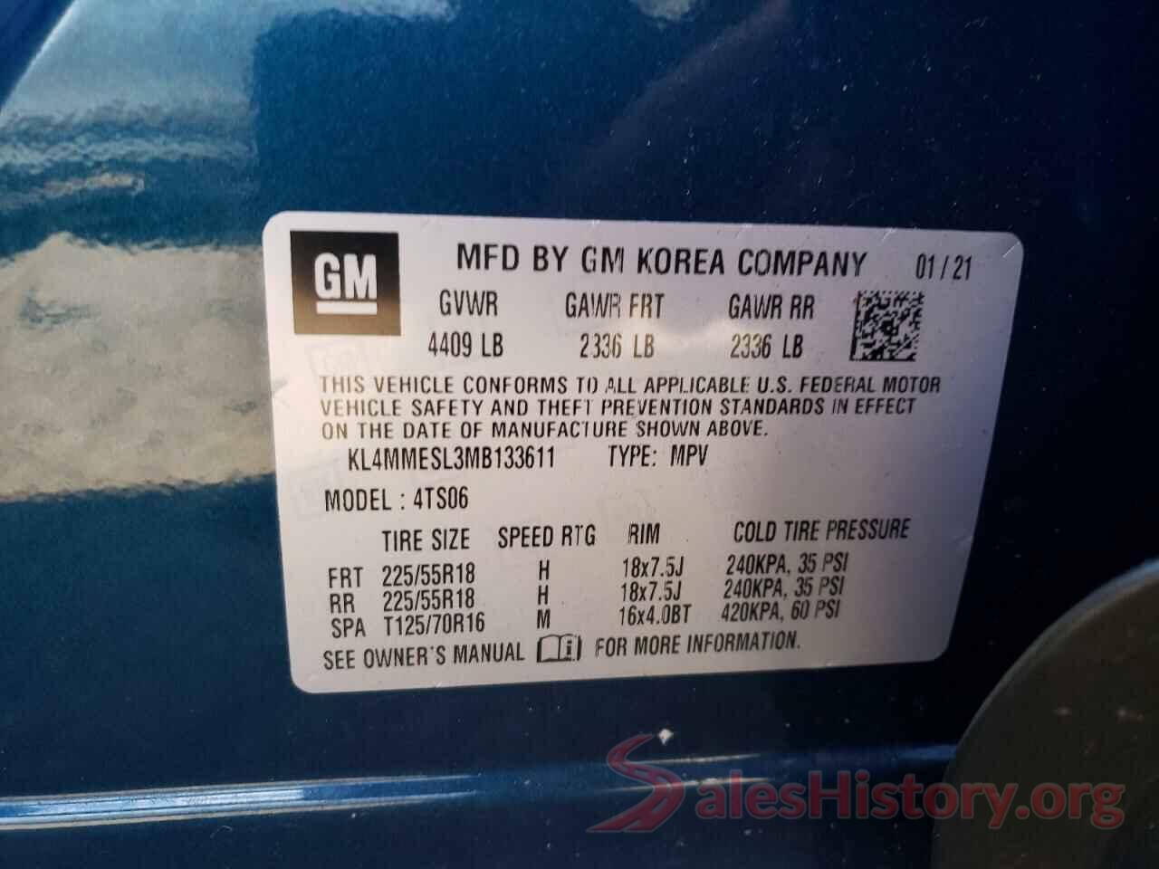 KL4MMESL3MB133611 2021 BUICK ENCORE