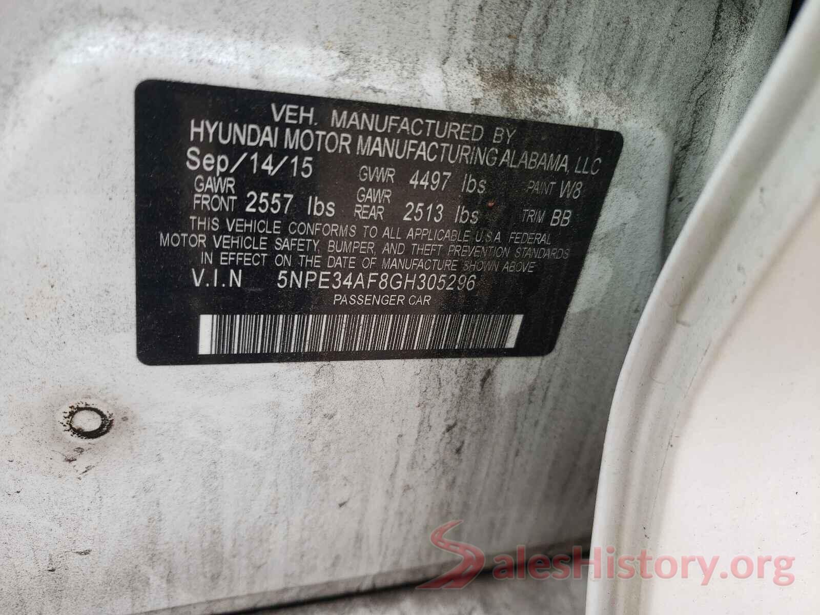 5NPE34AF8GH305296 2016 HYUNDAI SONATA