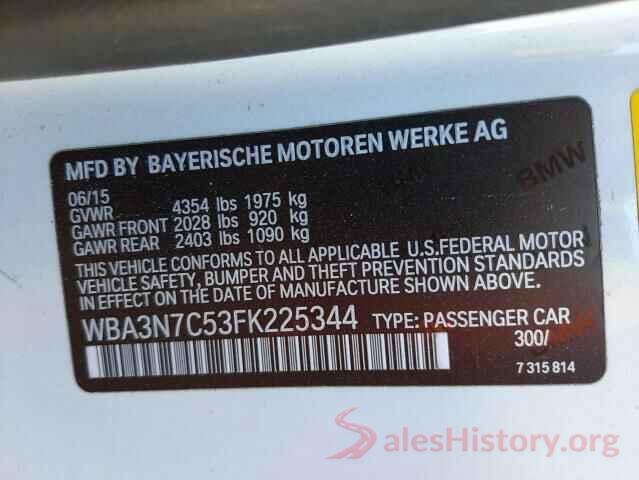 WBA3N7C53FK225344 2015 BMW 4 SERIES