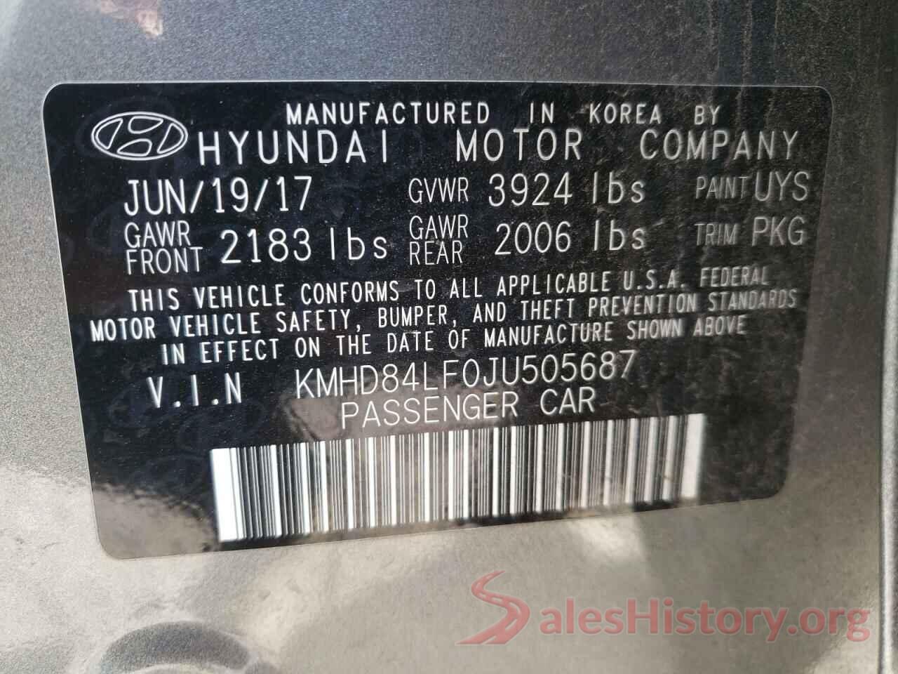 KMHD84LF0JU505687 2018 HYUNDAI ELANTRA