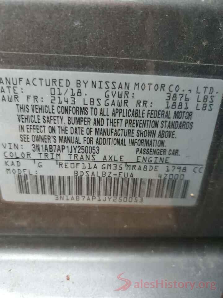 3N1AB7AP1JY250053 2018 NISSAN SENTRA