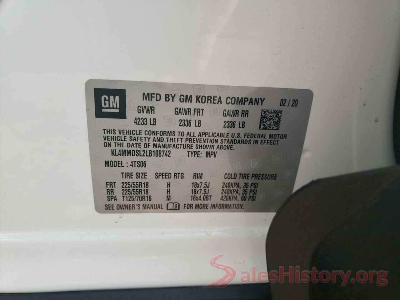 KL4MMDSL2LB108742 2020 BUICK ENCORE