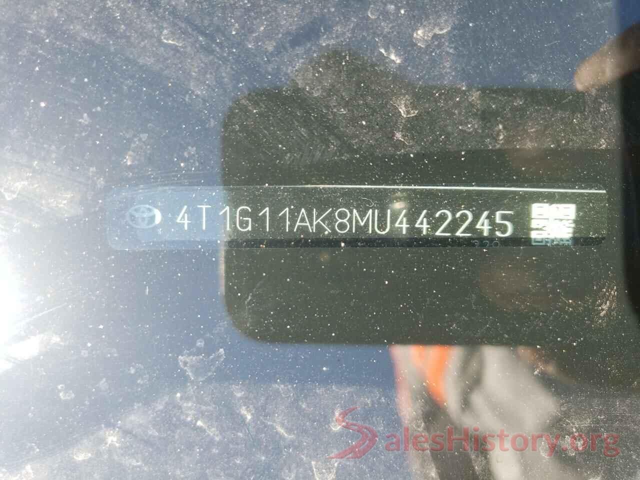 4T1G11AK8MU442245 2021 TOYOTA CAMRY