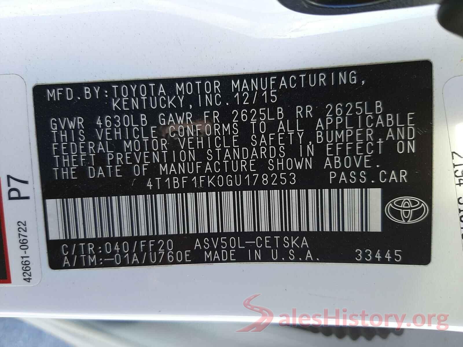 4T1BF1FK0GU178253 2016 TOYOTA CAMRY