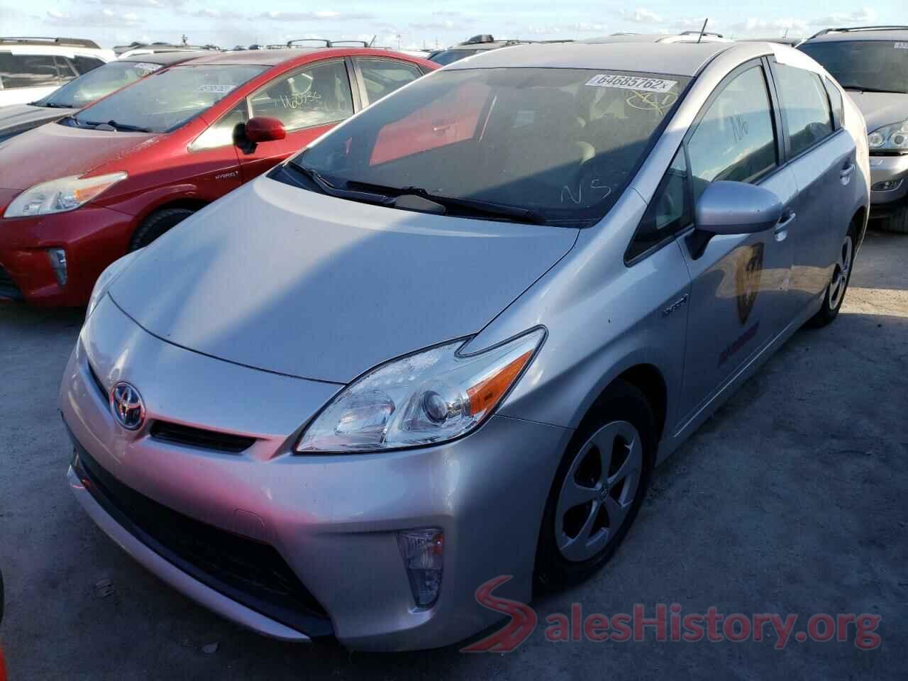 JTDKN3DUXF0485247 2015 TOYOTA PRIUS