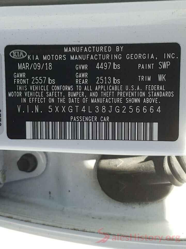 5XXGT4L38JG256664 2018 KIA OPTIMA