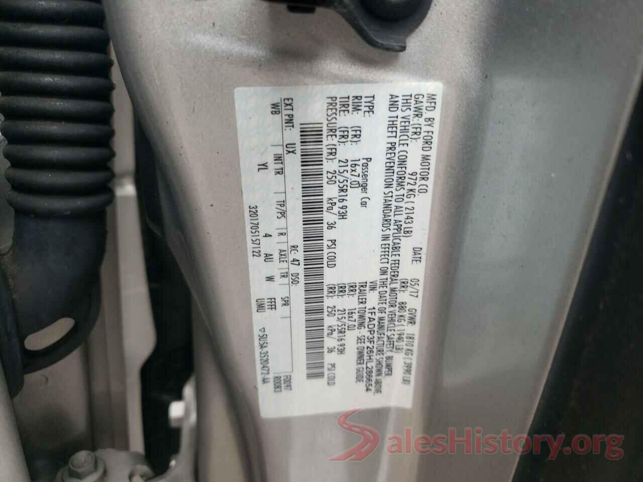 1FADP3F26HL286654 2017 FORD FOCUS