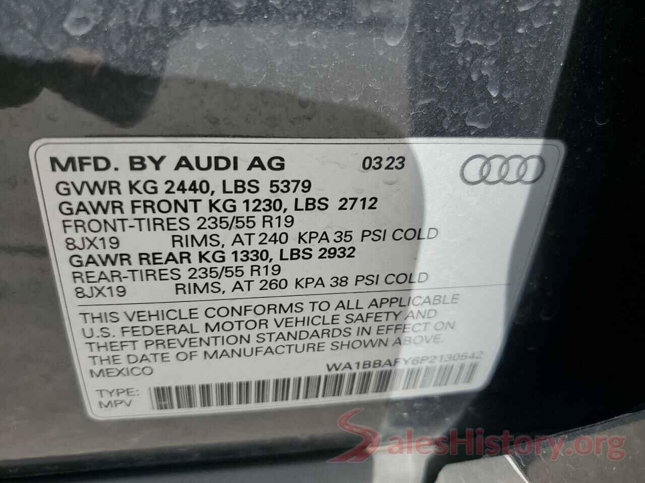 WA1BBAFY6P2130542 2023 AUDI Q5