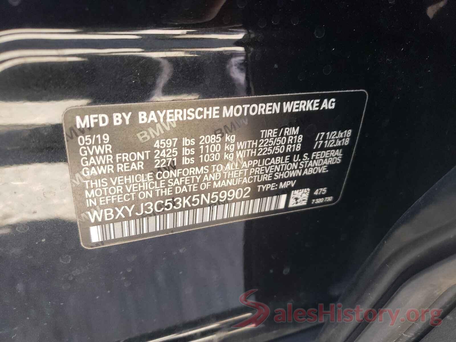 WBXYJ3C53K5N59902 2019 BMW X2