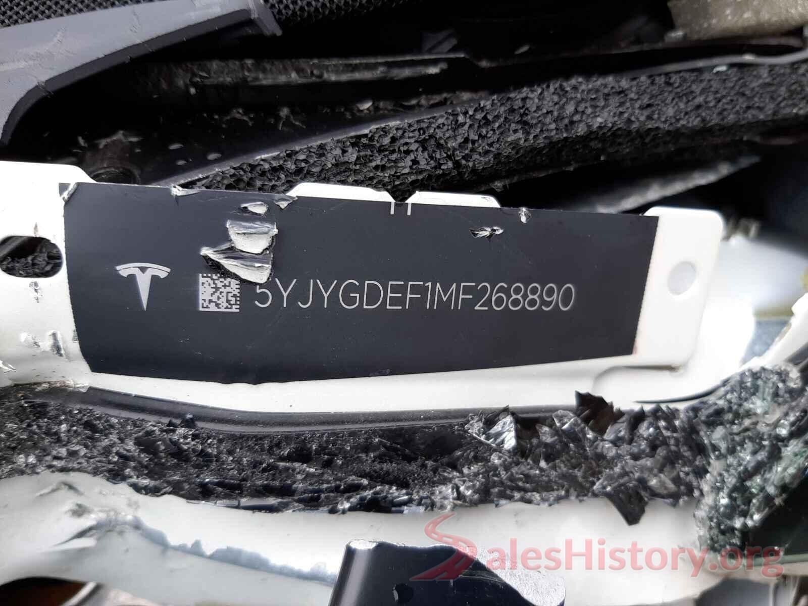 5YJYGDEF1MF268890 2021 TESLA MODEL Y