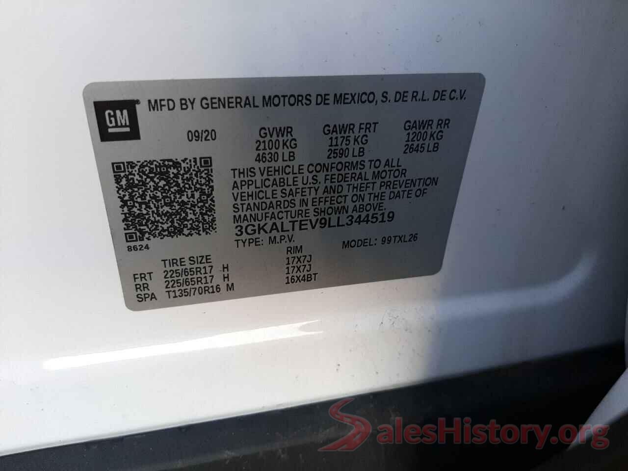 3GKALTEV9LL344519 2020 GMC TERRAIN