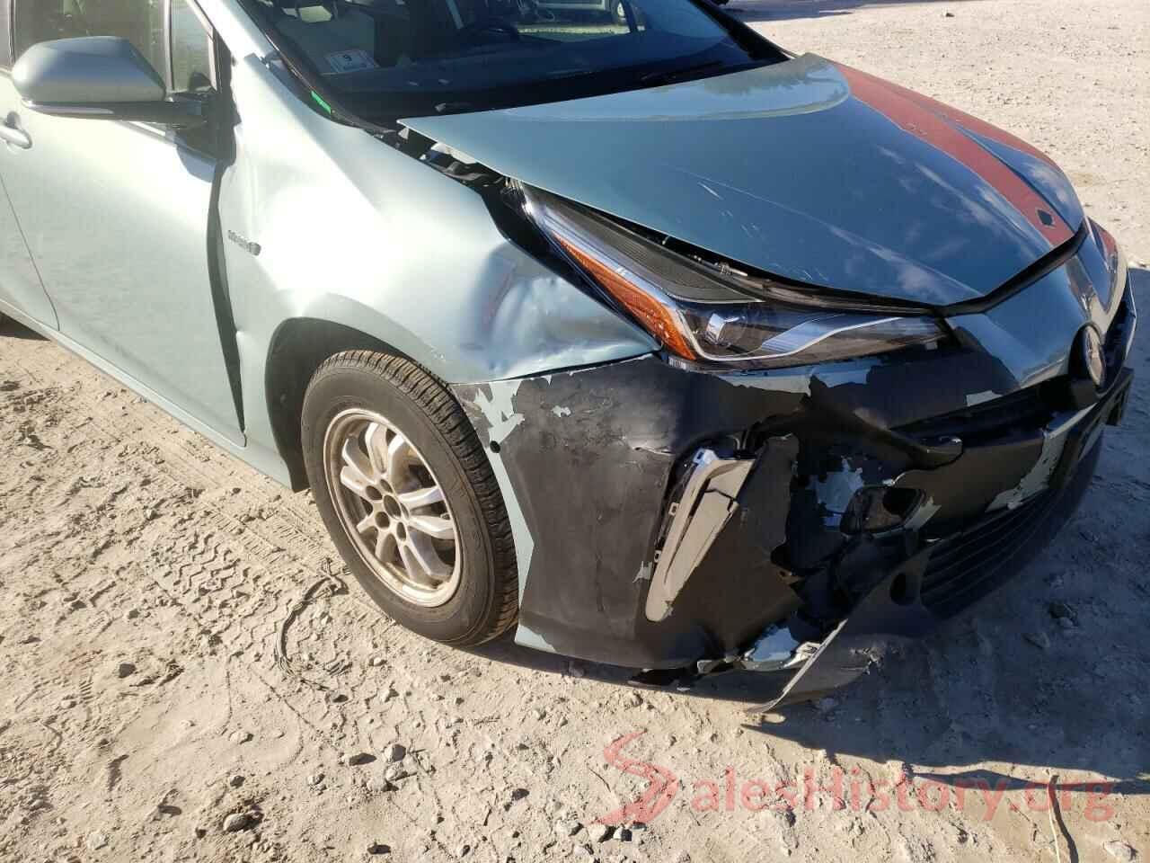 JTDL9RFU0K3001037 2019 TOYOTA PRIUS