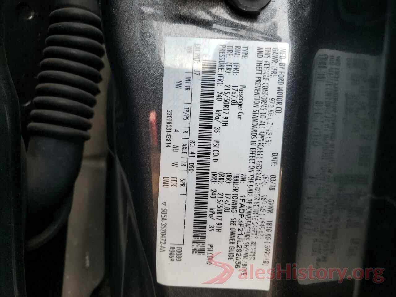 1FADP3F21JL292058 2018 FORD FOCUS