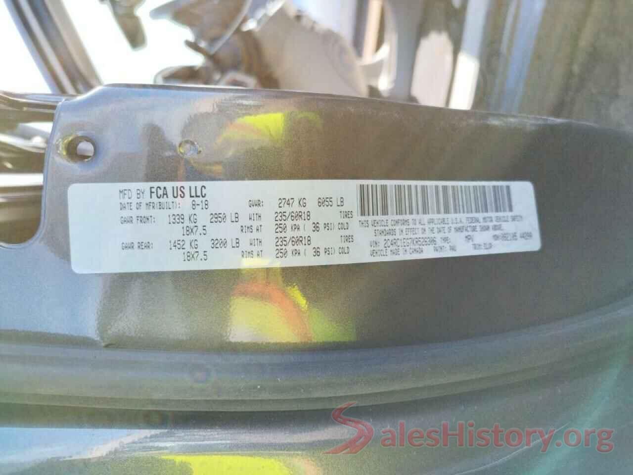 2C4RC1EG7KR526306 2019 CHRYSLER PACIFICA