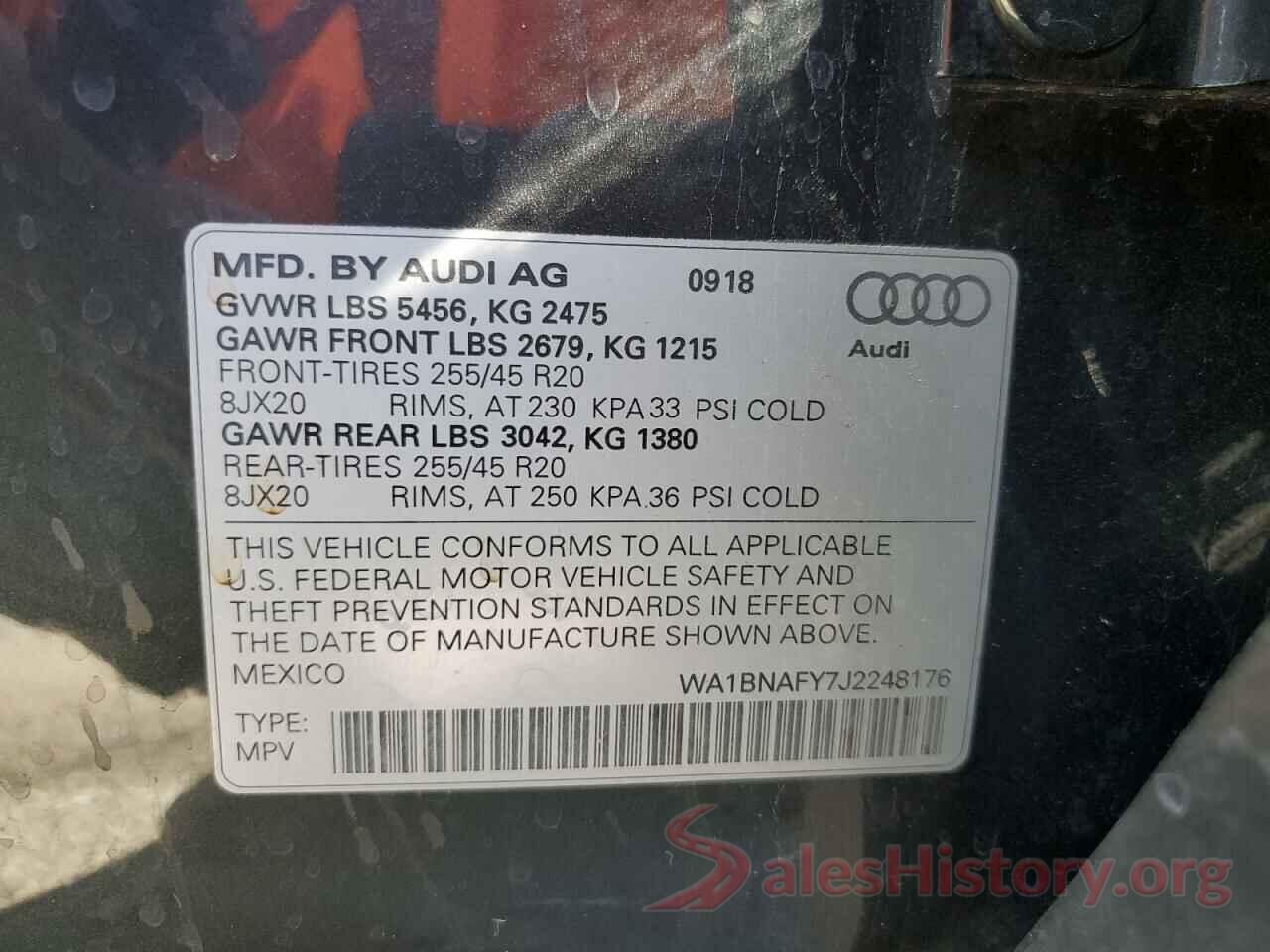 WA1BNAFY7J2248176 2018 AUDI Q5