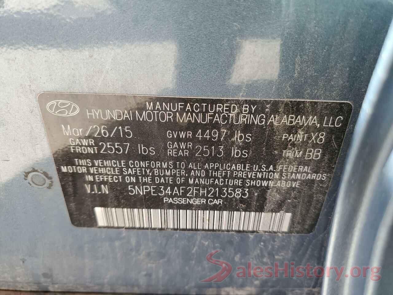 5NPE34AF2FH213583 2015 HYUNDAI SONATA