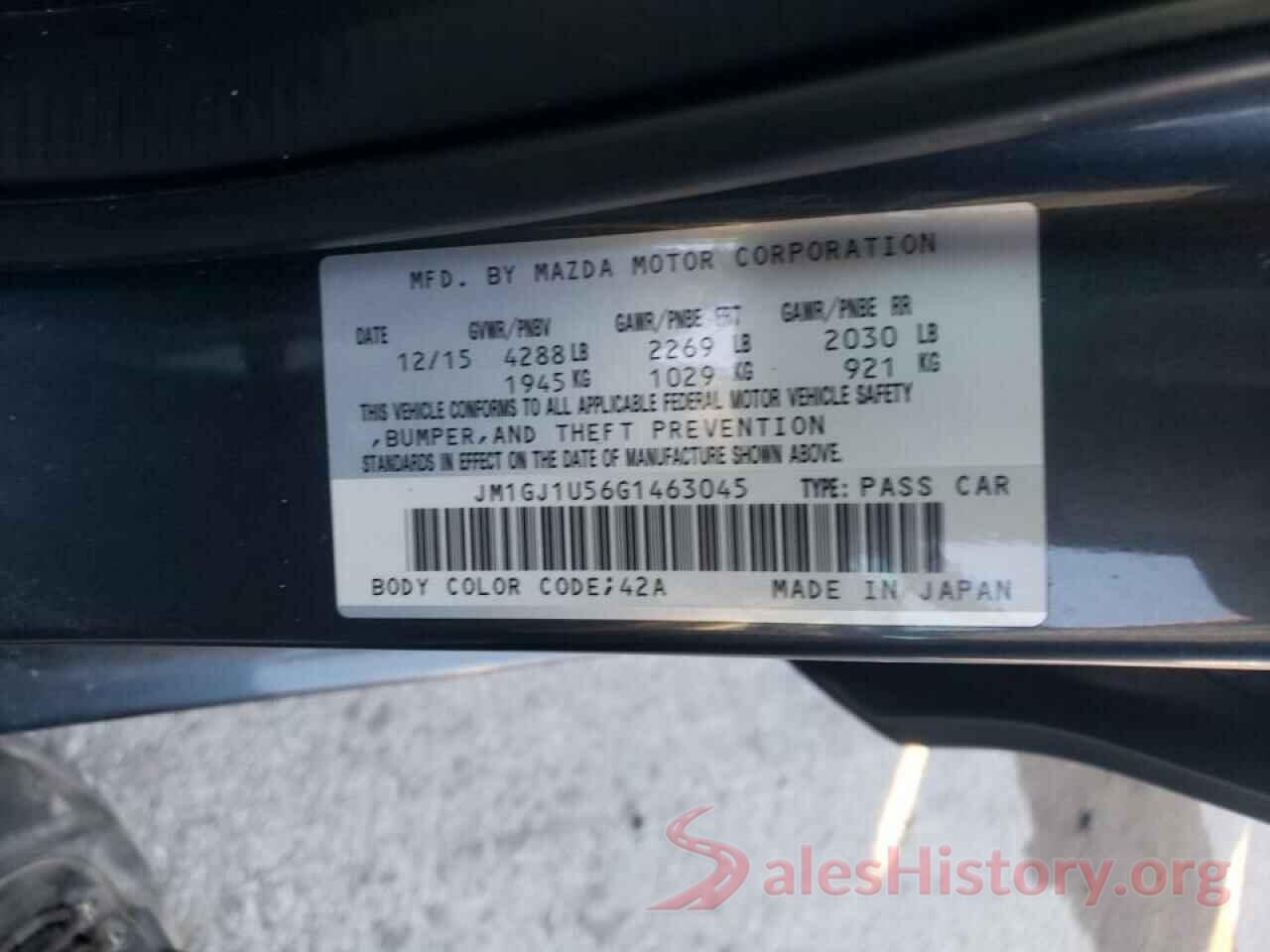 JM1GJ1U56G1463045 2016 MAZDA 6