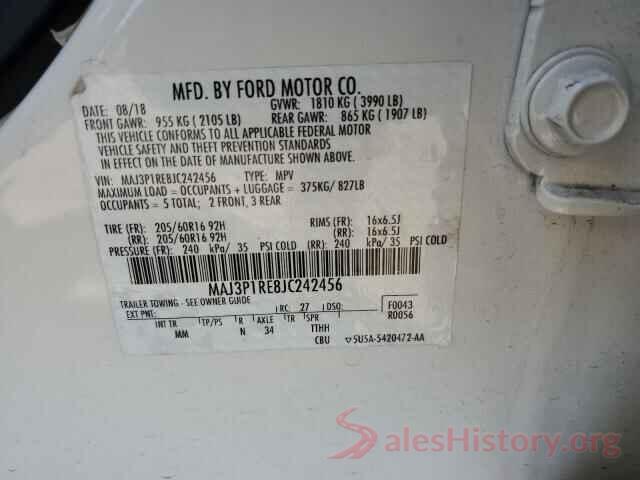 MAJ3P1RE8JC242456 2018 FORD ECOSPORT