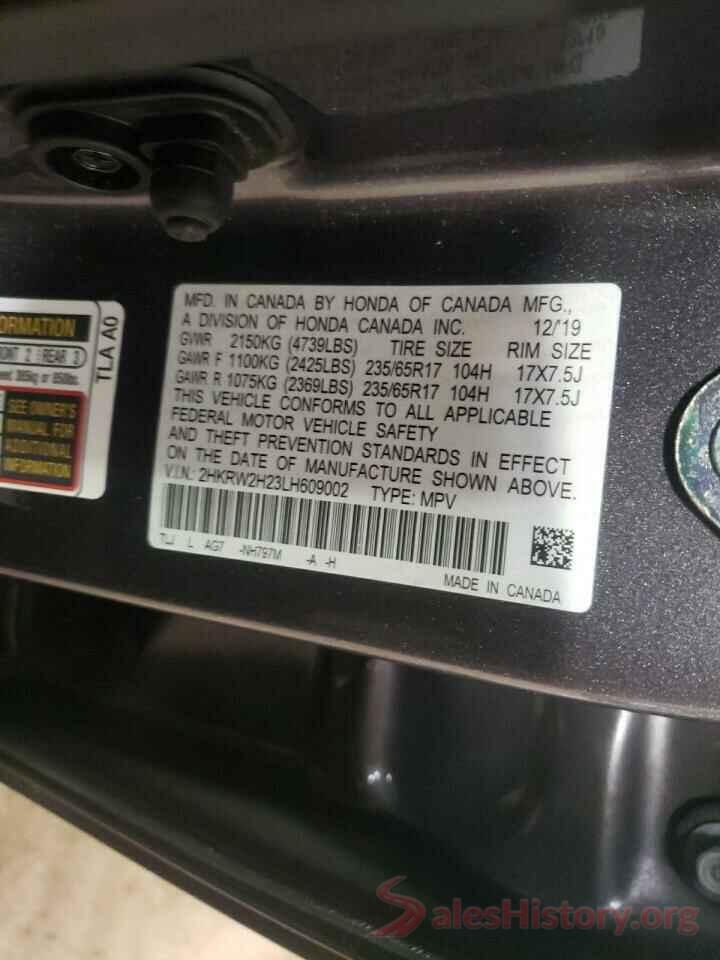 2HKRW2H23LH609002 2020 HONDA CRV