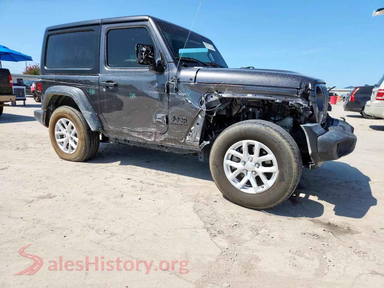 2023 JEEP WRANGLER VIN 1C4GJXAN6PW671629, rear 3/4 view