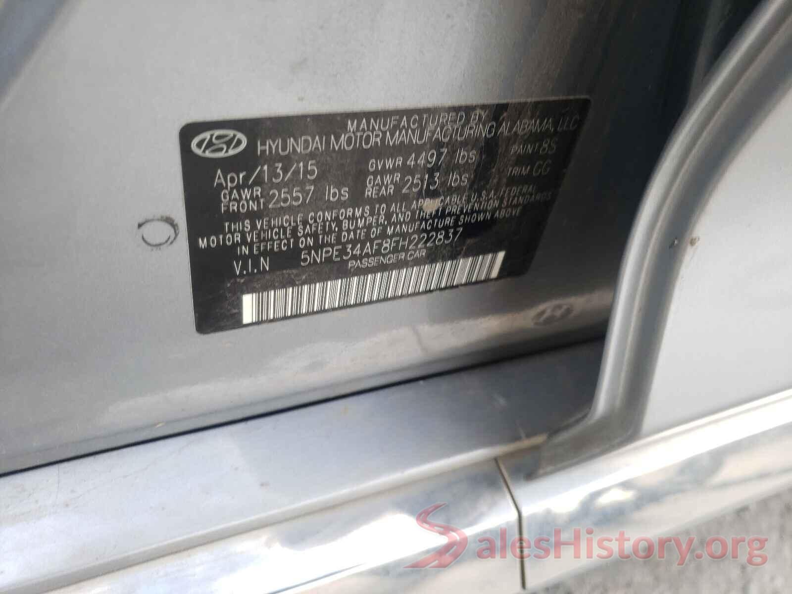 5NPE34AF8FH222837 2015 HYUNDAI SONATA