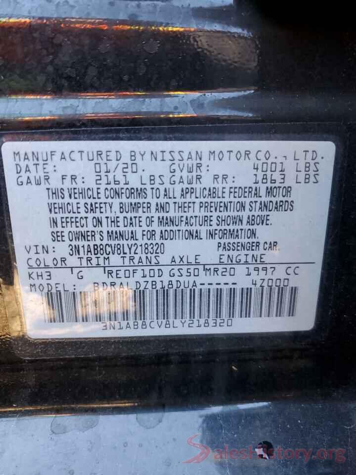 3N1AB8CV8LY218320 2020 NISSAN SENTRA