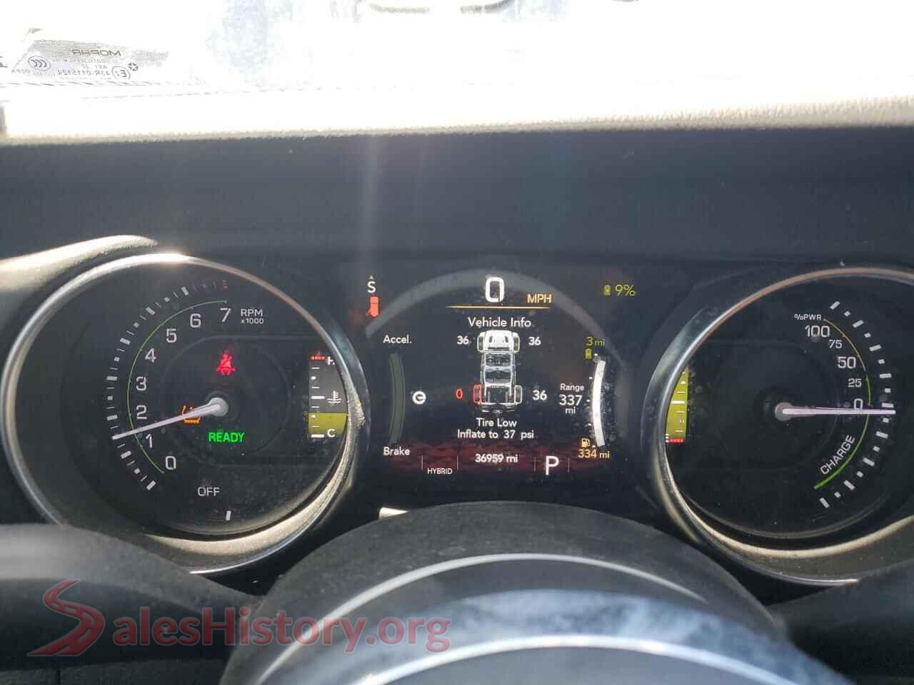 2023 JEEP WRANGLER VIN 1C4JJXR68PW502926, interior center console