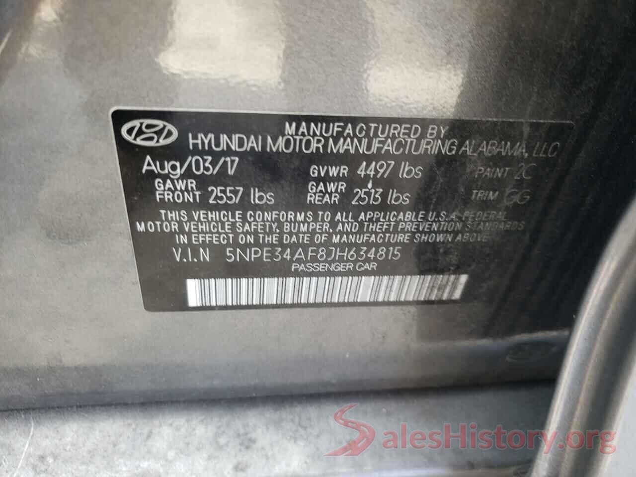 5NPE34AF8JH634815 2018 HYUNDAI SONATA