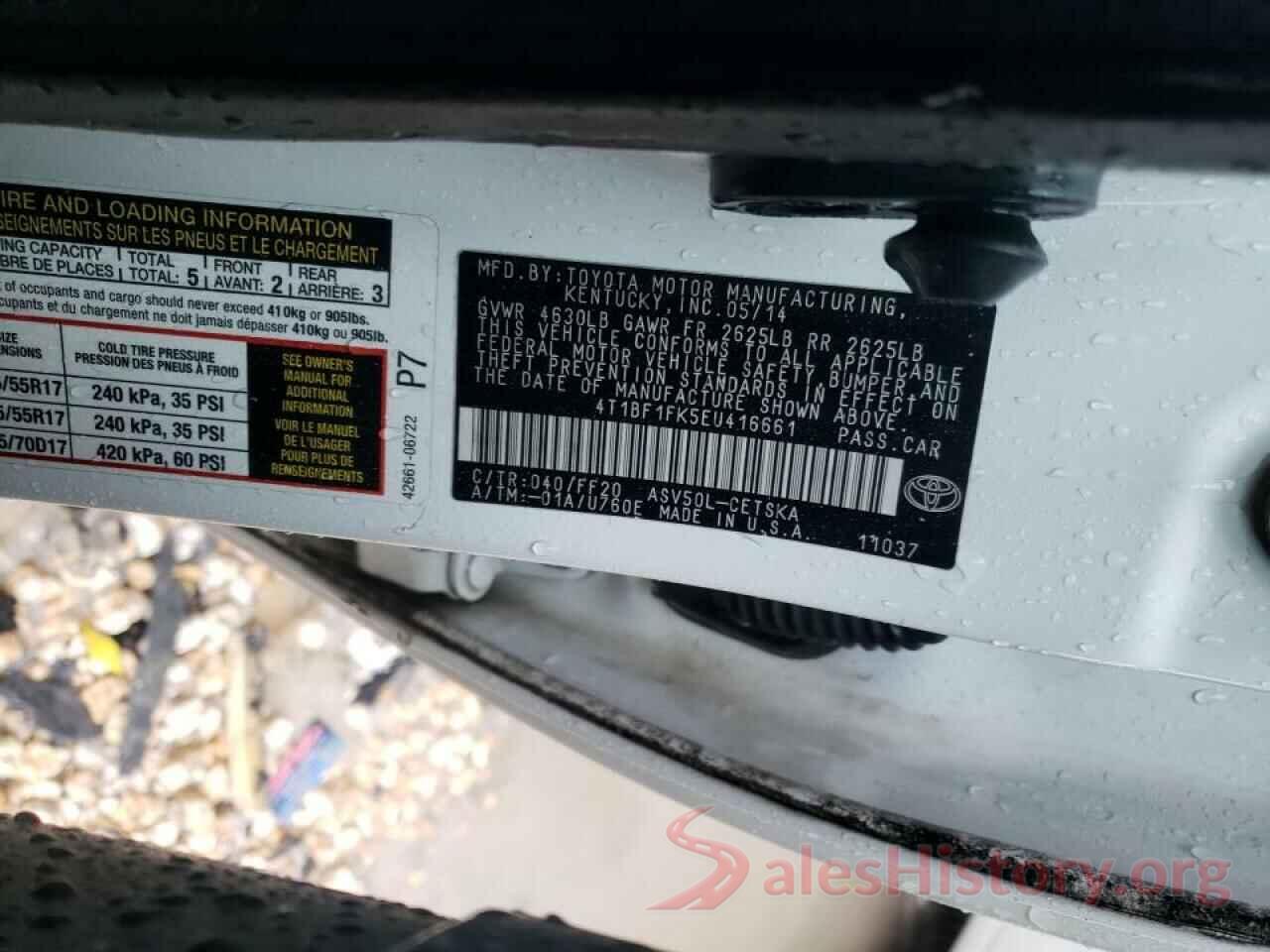 4T1BF1FK5EU416661 2014 TOYOTA CAMRY