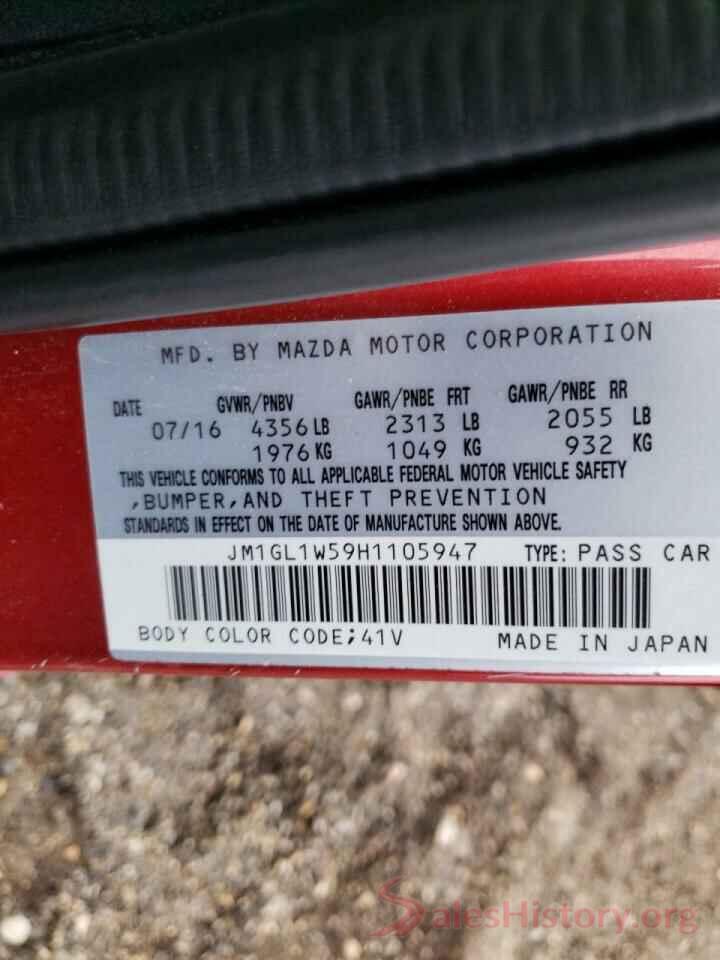 JM1GL1W59H1105947 2017 MAZDA 6