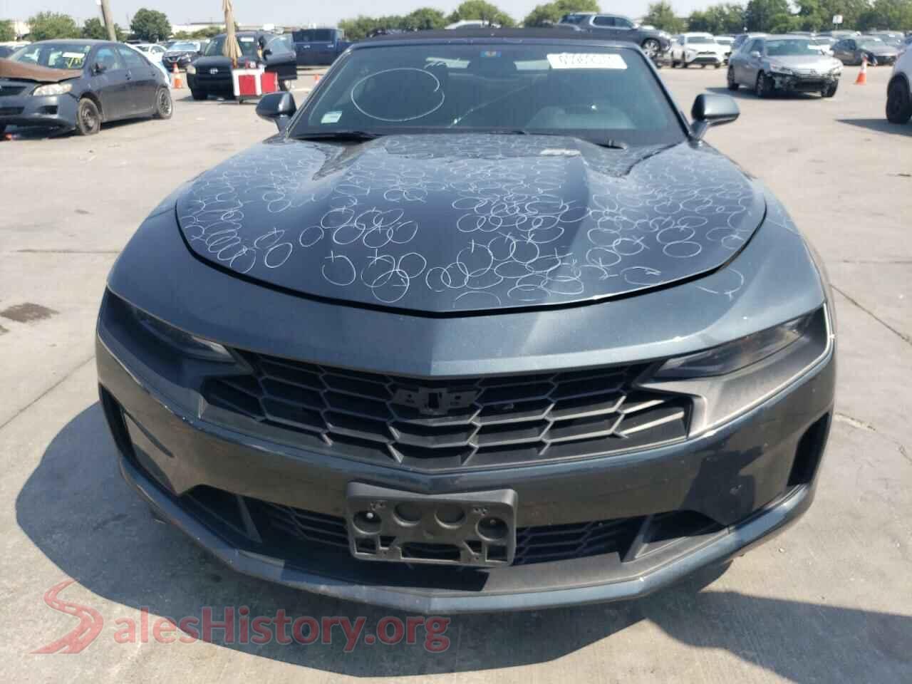 2019 CHEVROLET CAMARO VIN 1G1FB3DS6K0151731, rear view