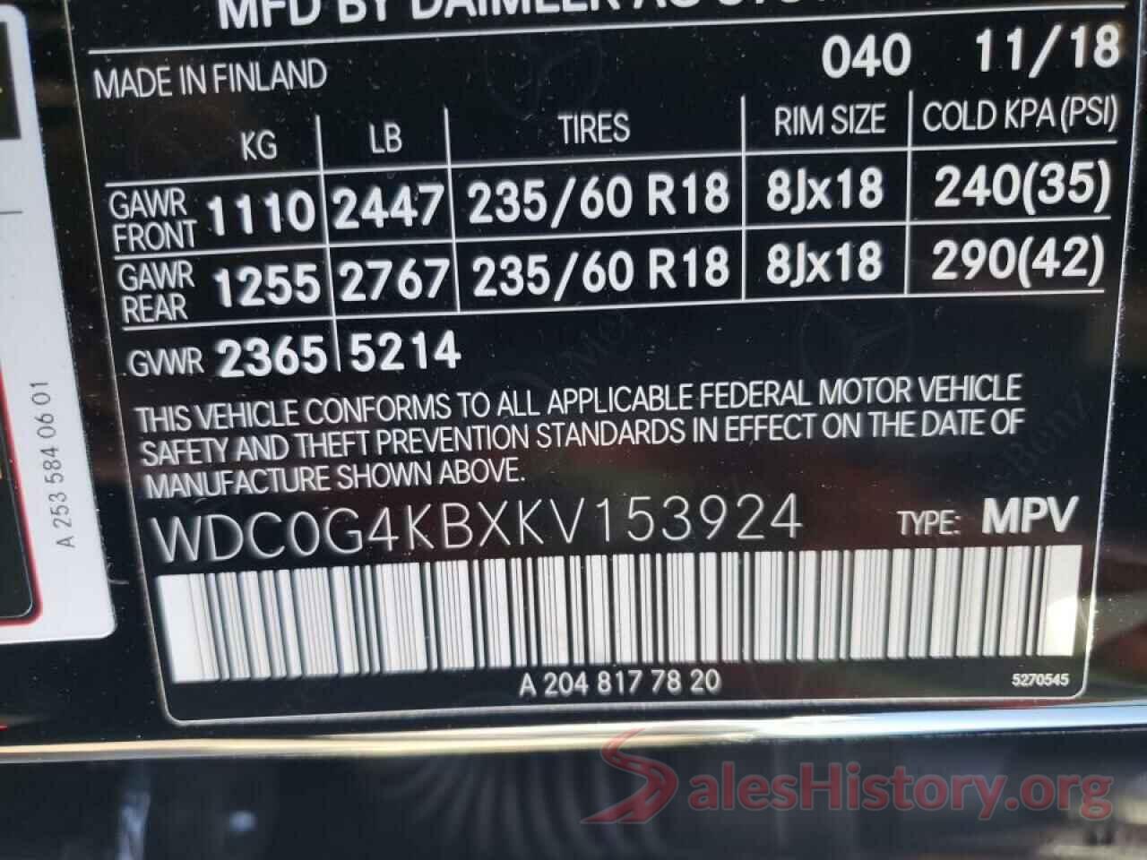 WDC0G4KBXKV153924 2019 MERCEDES-BENZ GLC-CLASS